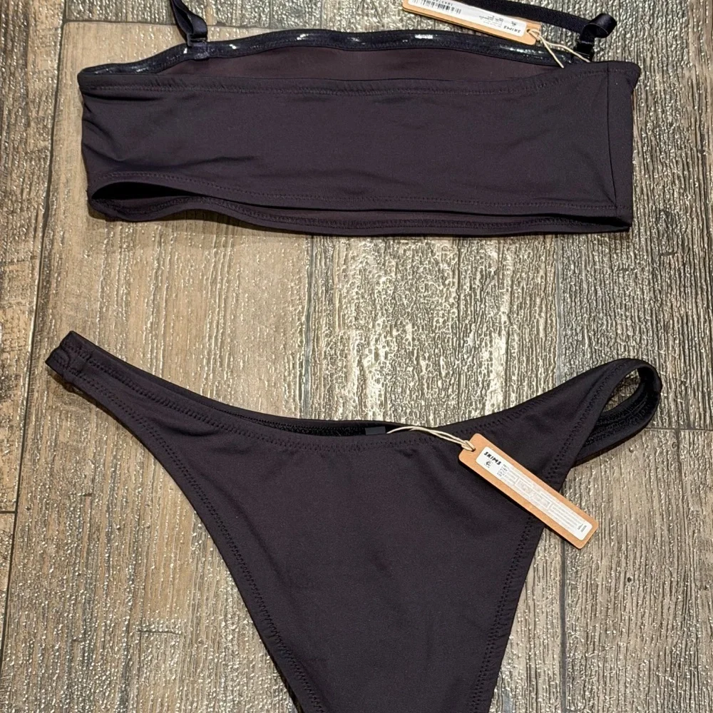 Skims, 2 Piece Bathing Suit, Bandeau Top and Cheeky Bottom, Sz Medium
